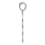 Sterling Silver Rhodium-plated Letter B Initial Pendant - Image 2