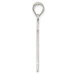 Sterling Silver Rhodium-plated Letter D Initial Pendant - Image 2