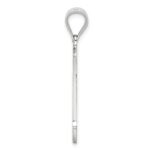 Sterling Silver Rhodium-plated Letter I Initial Pendant - Image 2