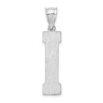 Sterling Silver Rhodium-plated Letter I Initial Pendant - Image 3