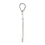 Sterling Silver Rhodium-plated Letter J Initial Pendant - Image 2