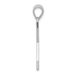 Sterling Silver Rhodium-plated Letter K Initial Pendant - Image 2