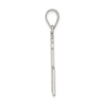Sterling Silver Rhodium-plated Letter L Initial Pendant - Image 2