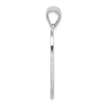 Sterling Silver Rhodium-plated Letter O Initial Pendant - Image 2