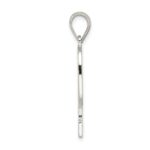 Sterling Silver Rhodium-plated Letter P Initial Pendant - Image 2