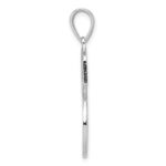 Sterling Silver Rhodium-plated Letter S Initial Pendant - Image 2