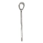 Sterling Silver Rhodium-plated Letter Z Initial Pendant - Image 2