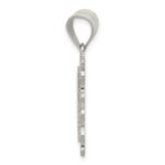 Sterling Silver Square Diamond-cut Letter G Initial Pendant - Image 2