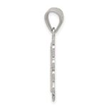 Sterling Silver Square Diamond-cut Letter M Initial Pendant - Image 2