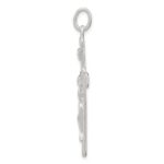 Sterling Silver Satin INRI Crucifix Pendant - Image 2