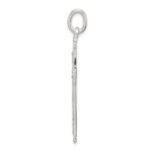 Sterling Silver Diamond -Cut Cross Pendant - Image 2