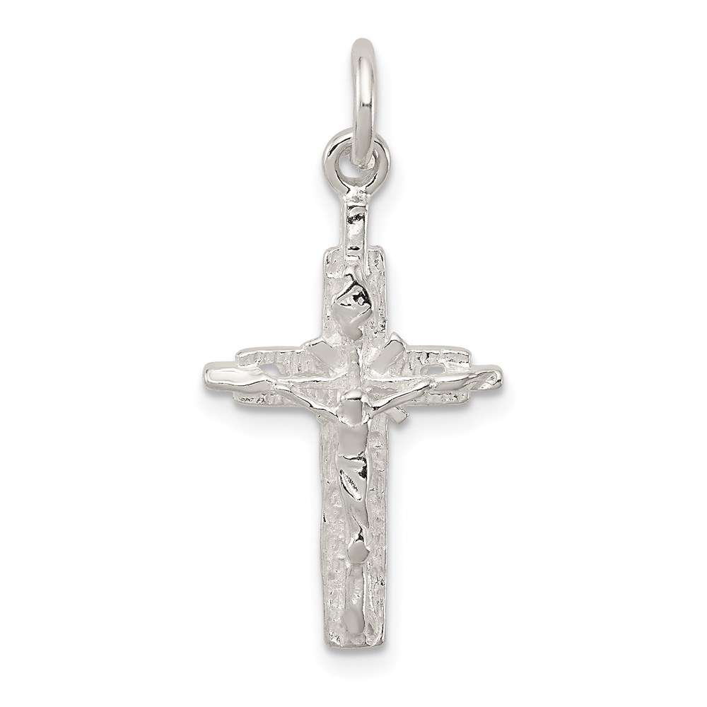 QC2903.jpg Sterling Silver INRI Crucifix Pendant - Image 1