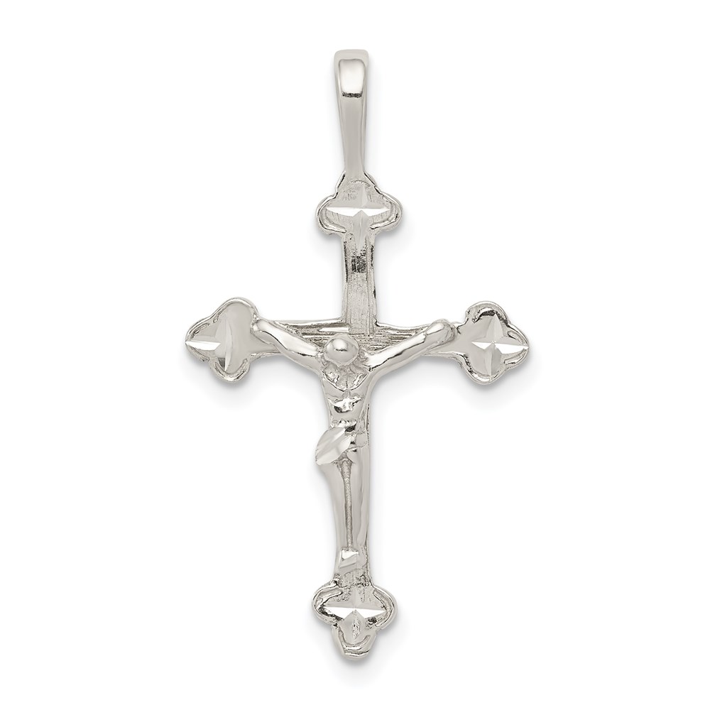 QC2909.jpg Sterling Silver Crucifix Pendant - Image 1