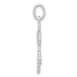 Sterling Silver D/C Satin Snowflake Charm - Image 2