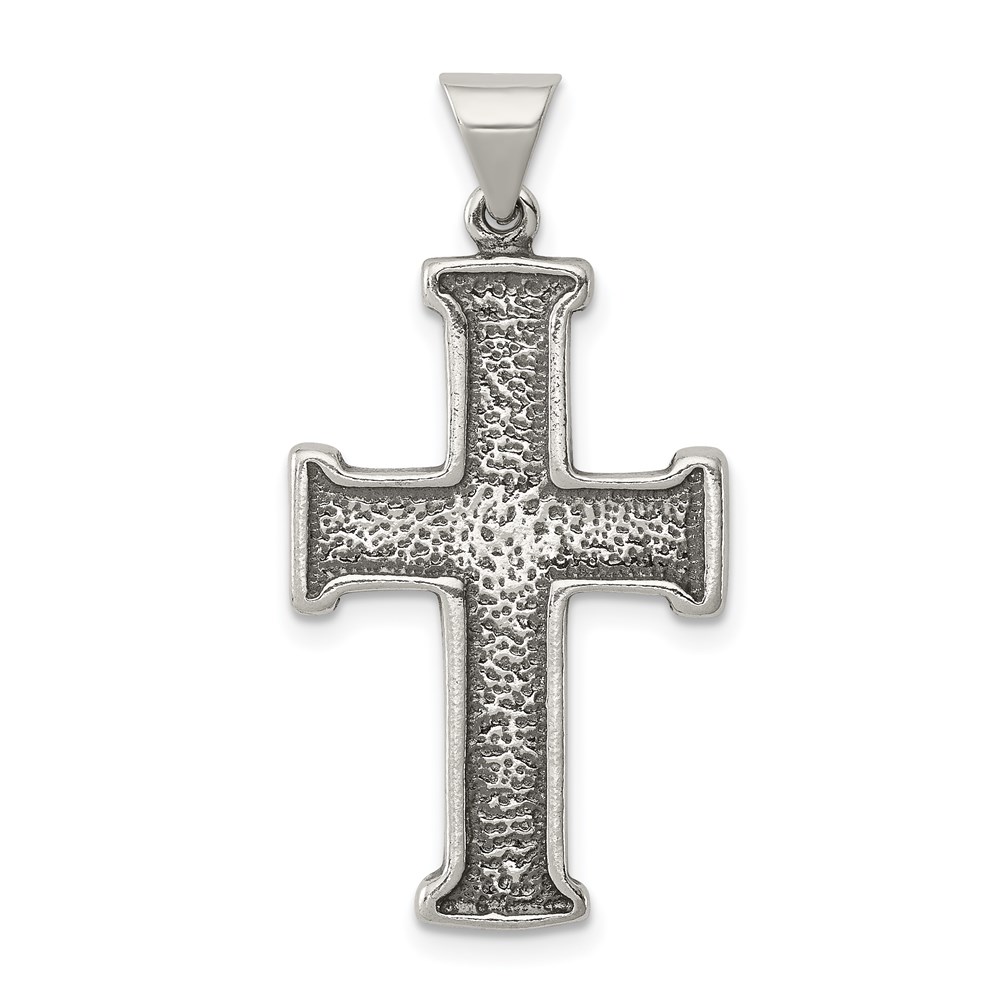 QC3271.jpg Sterling Silver Antiqued Cross Pendant - Image 1