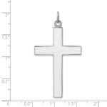 Sterling Silver Platinum-plated Cross Lord's Prayer Pendant - Image 4