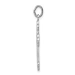 Sterling Silver Platinum-plated Enameled Cross Pendant - Image 2