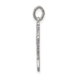Sterling Silver Antiqued Cross Charm - Image 2