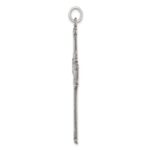 Sterling Silver Antiqued, Textured and Brushed Cross Pendant - Image 2