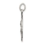 Sterling Silver Antiqued Sacred Heart of Jesus Medal - Image 2