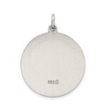 Sterling Silver Antiqued Sacred Heart of Jesus Medal - Image 4