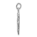 Sterling Silver Platinum-plated Satin 4-way Medal - Image 2