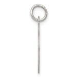 Sterling Silver Rhodium-plated Happy Birthday Disc Charm - Image 2