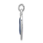 Sterling Silver Platinum-plated Miraculous Heart Medal - Image 2