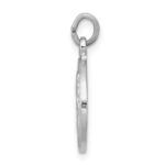Sterling Silver Platinum-plated/Plain Back Angel Medal - Image 2