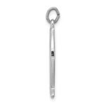 Sterling Silver Platinum-plated Ichthus Fish Charm - Image 2