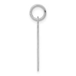 Sterling Silver Rhodium-plated Razor Blade Polished Charm - Image 2