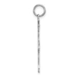 Sterling Silver Rhodium-plated Ballerina Polished Charm - Image 2