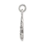 Sterling Silver Antiqued Claddagh Pendant - Image 2