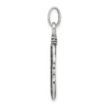 Sterling Silver Antiqued Feather Charm - Image 2