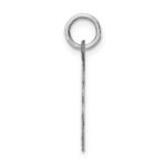 Sterling Silver/Rhodium-plated Brocaded Letter N Initial Pendant - Image 2