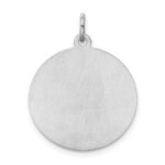 Sterling Silver Rhodium-plated Brocaded Letter A Initial Charm - Image 4