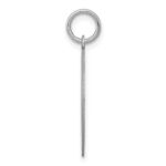 Sterling Silver Rhodium-plated Brocaded Letter C Initial Charm - Image 2