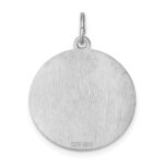 Sterling Silver Rhodium-plated Brocaded Letter C Initial Charm - Image 4