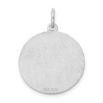 Sterling Silver Rhodium-plated Brocaded Letter G Initial Charm - Image 4