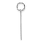 Sterling Silver Rhodium-plated Brocaded Letter H Initial Charm - Image 2