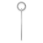 Sterling Silver Rhodium-plated Brocaded Letter I Initial Charm - Image 2