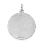 Sterling Silver Rhodium-plated Brocaded Letter I Initial Charm - Image 4