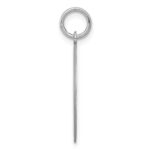 Sterling Silver Rhodium-plated Brocaded Letter M Initial Charm - Image 2