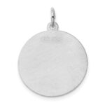 Sterling Silver Rhodium-plated Brocaded Letter M Initial Charm - Image 4