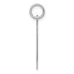 Sterling Silver Rhodium-plated Brocaded Letter S Initial Charm - Image 2