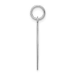 Sterling Silver Rhodium-plated Brocaded Letter T Initial Charm - Image 2