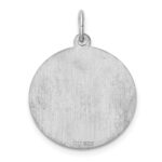Sterling Silver Rhodium-plated Brocaded Letter T Initial Charm - Image 4