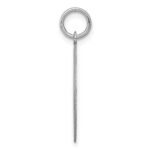 Sterling Silver Rhodium-plated Brocaded Letter V Initial Charm - Image 2
