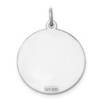 Sterling Silver Rhodium-plated Brocaded Letter V Initial Charm - Image 4