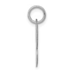 Sterling Silver Rhodium-plated Stamped Letter L Initial Charm - Image 2